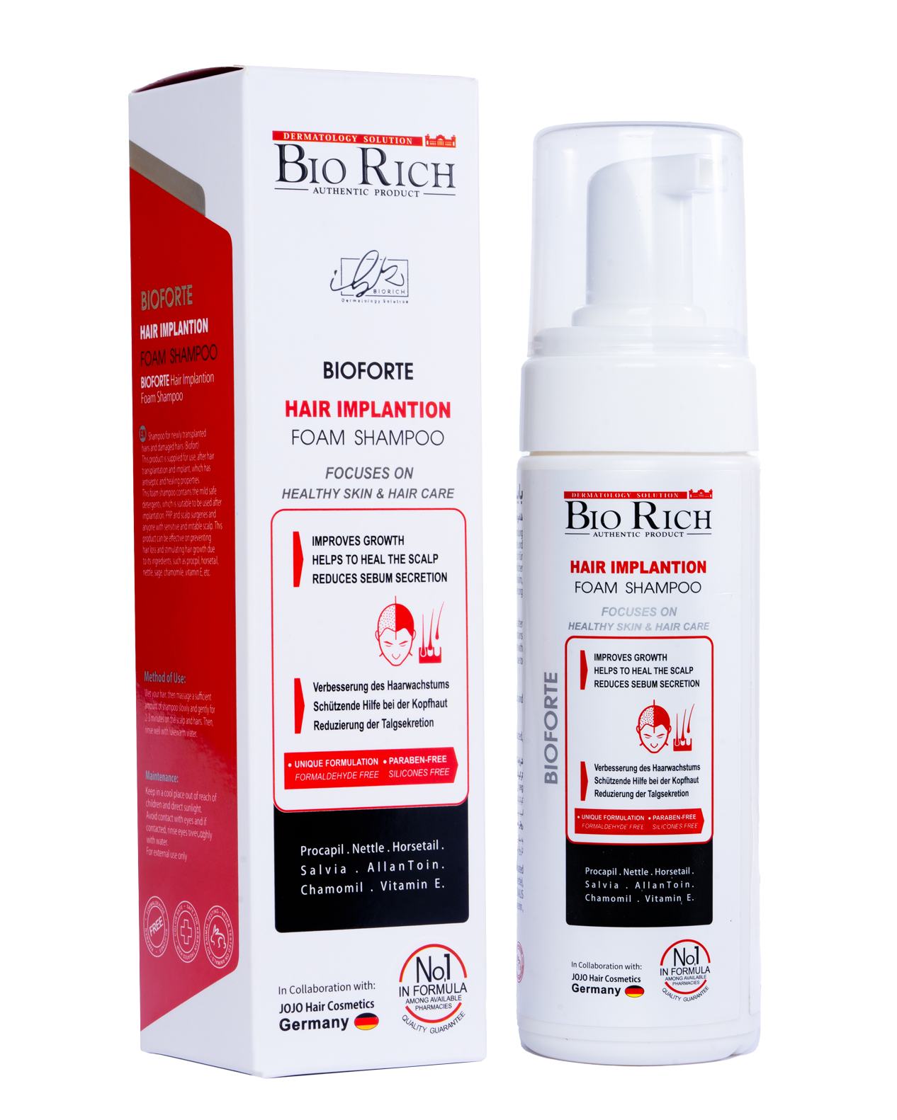 shampoo-biorich-foam شامپو فوم مناسب موهای تازه کاشت شده بایوریچ - Image 1